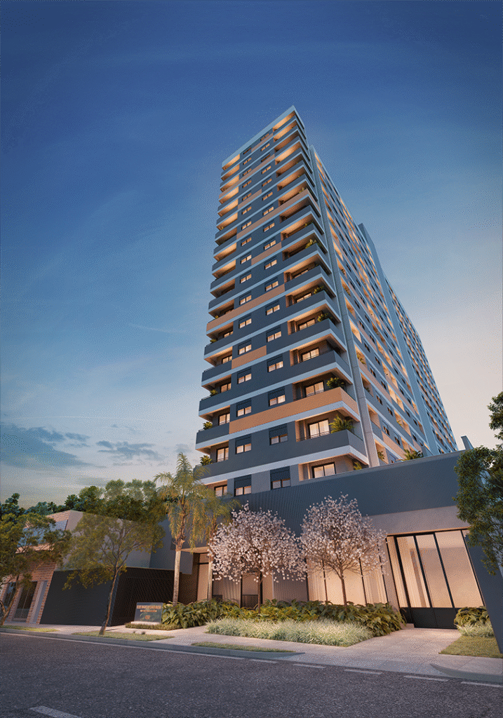 Fachada - Mundo Apto - Elevato Pinheiros - Imagem desenvolvida pelo Zênite Studio